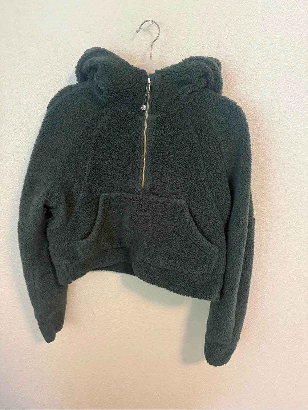 Lululemon Cozy Sherpa Half-Zip Hoodie - Forest Green Scuba